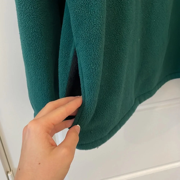 Men’s Eddie Bauer Forest Green Fleece Quarter-zip size large - Picture 7 of 8